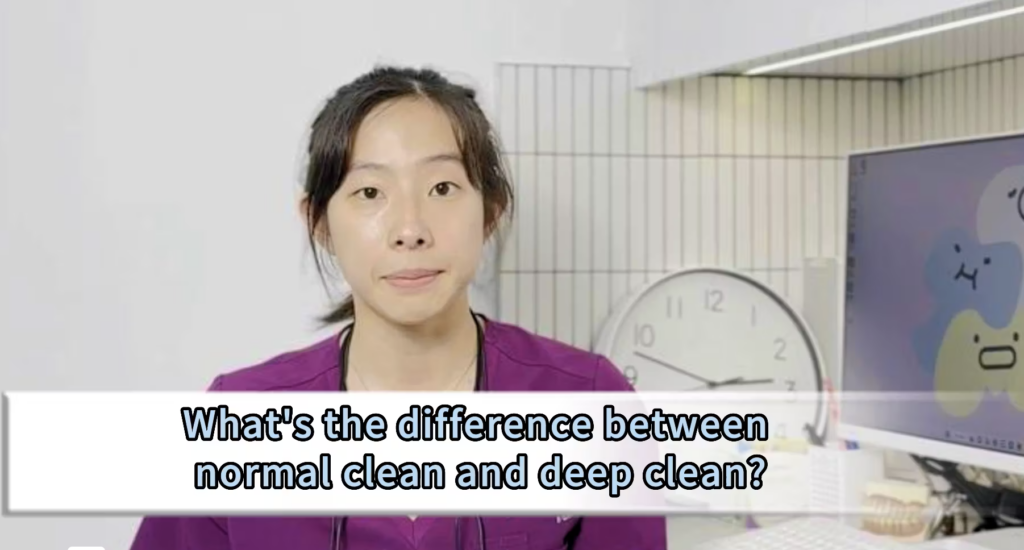 Dr Grace Ho explaining the between normal clean and deep clean