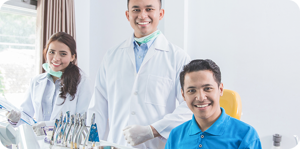 doctor and client smiling