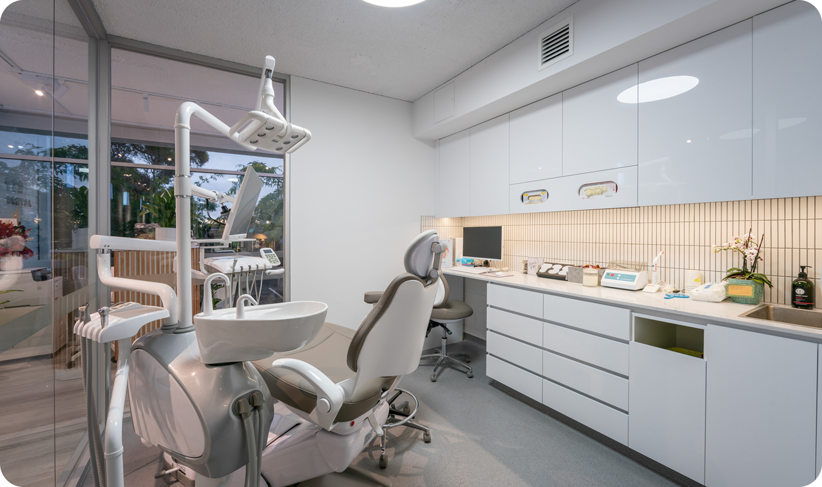 Modern equipment in a T32 Dental's clinic room, offering advanced dental care from a top dentist in Melbourne.
